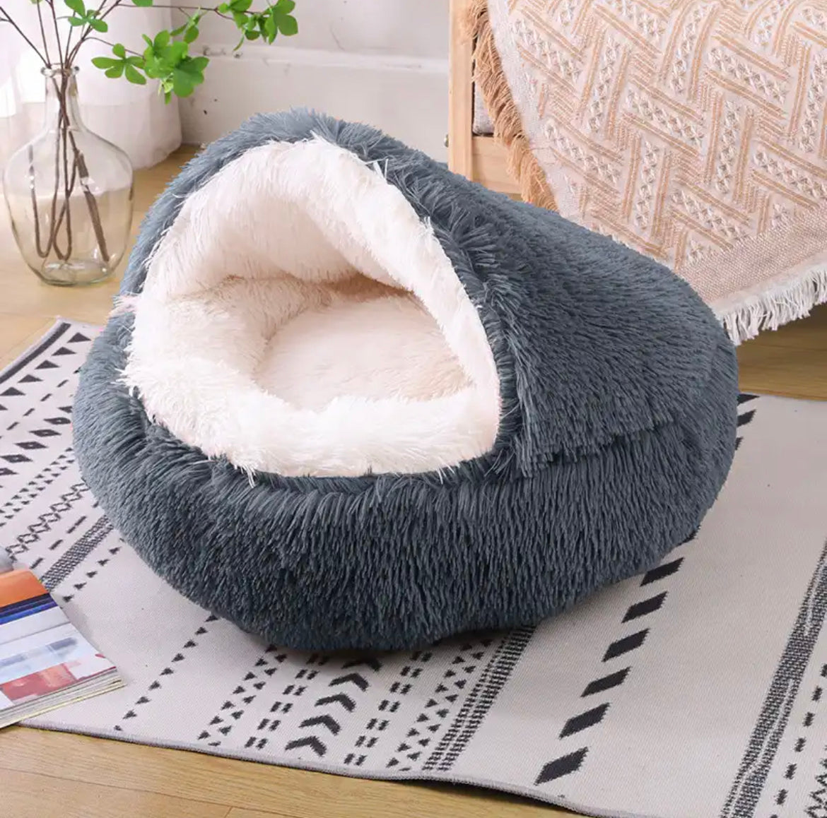 2 In 1 Long Plush Pet Bed